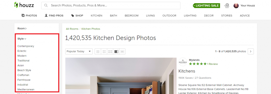 Houzz Categories Styles