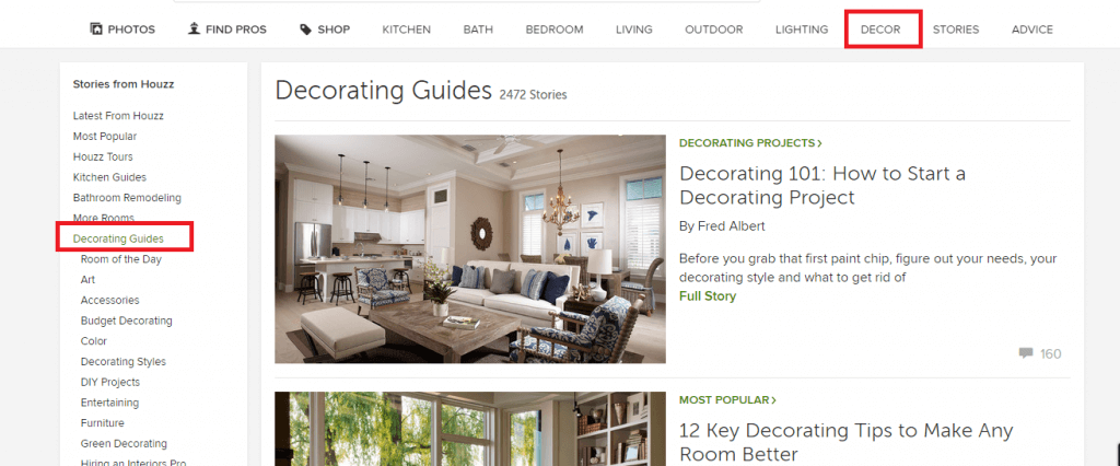 Houzz Decorating Guide