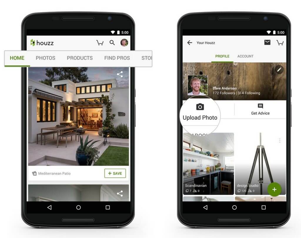 Houzz Mobile app