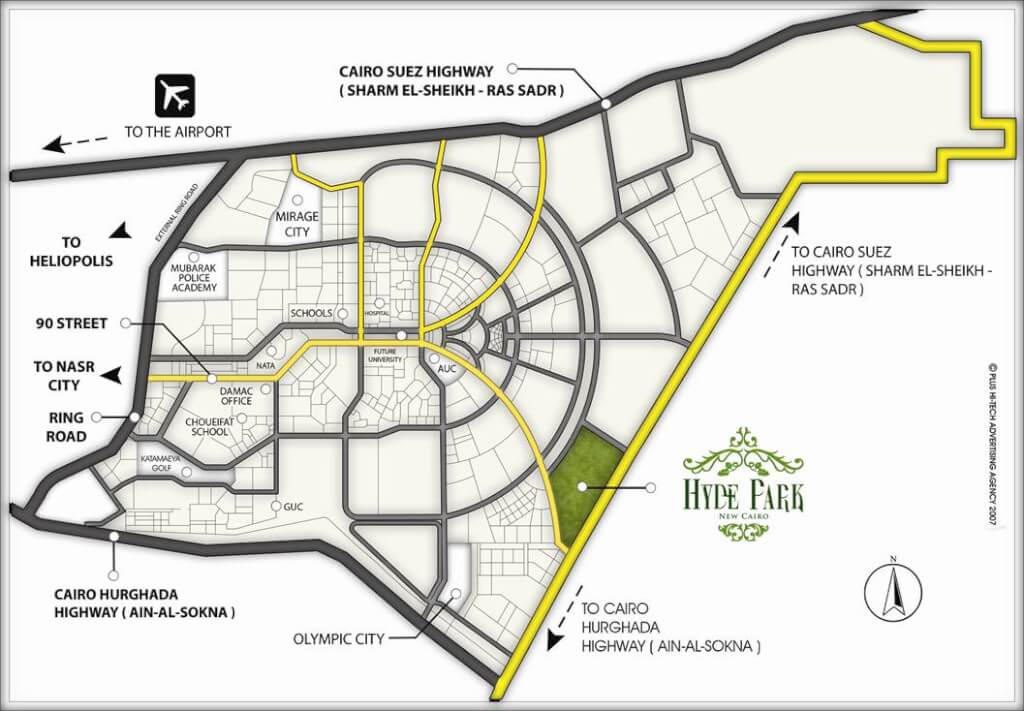 Hyde Park New Cairo location