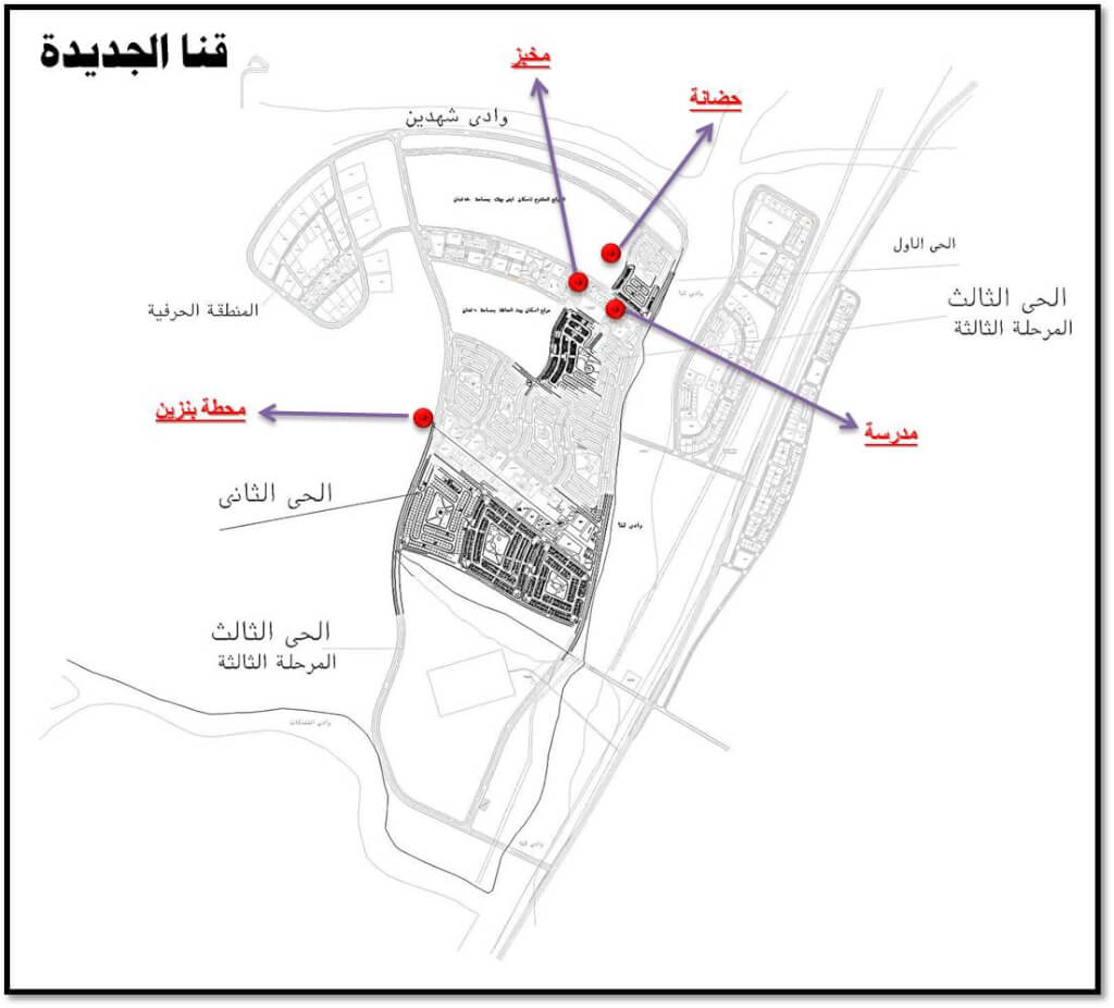 خريطة مدينة قنا الجديدة