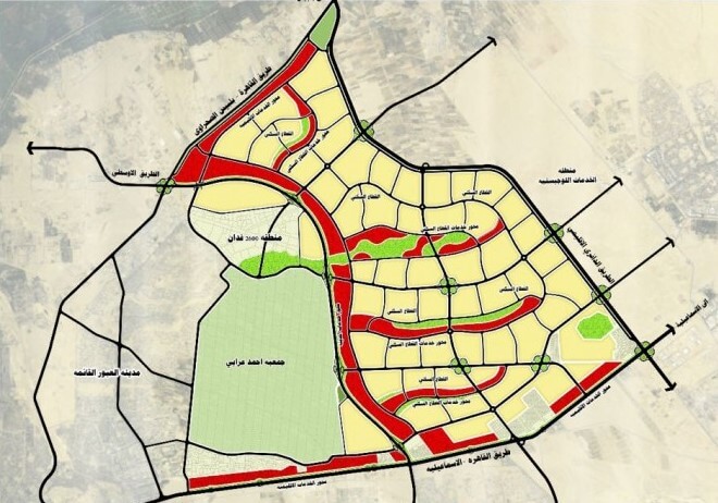 خريطة مدينة العبور الجديدة