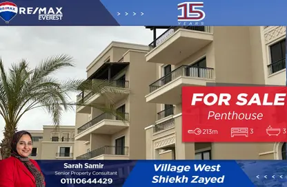 Penthouse - 3 Bedrooms - 4 Bathrooms for sale in Village West - Sheikh Zayed Compounds - Sheikh Zayed City - Giza
