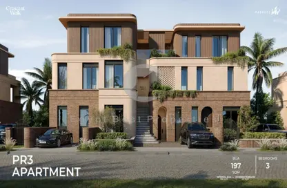 Apartment - 3 Bedrooms - 3 Bathrooms for sale in Crescent Walk - 5th Settlement Compounds - The 5th Settlement - New Cairo City - Cairo