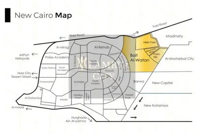 شقة - 3 غرف نوم - 3 حمامات للبيع في بيت الوطن - التجمع الخامس - مدينة القاهرة الجديدة - القاهرة