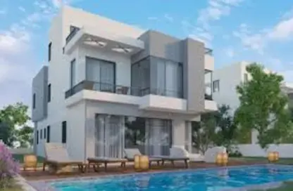 Twin House - 4 Bedrooms - 4 Bathrooms for sale in Lake West 2 - Sheikh Zayed Compounds - Sheikh Zayed City - Giza