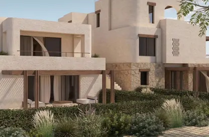 Chalet - 2 Bedrooms - 2 Bathrooms for sale in Ramla Lakeside - Qesm Ad Dabaah - North Coast