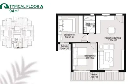 Apartment - 2 Bedrooms - 2 Bathrooms for sale in Qamary - R8 - New Capital City - Cairo