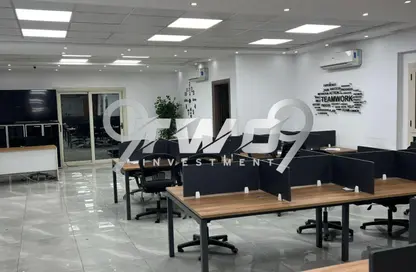 Office Space - Studio - 2 Bathrooms for rent in Bank Center Street - South Teseen St. - The 5th Settlement - New Cairo City - Cairo