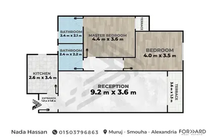 Apartment - 2 Bedrooms - 2 Bathrooms for sale in Muruj - Smouha - Hay Sharq - Alexandria