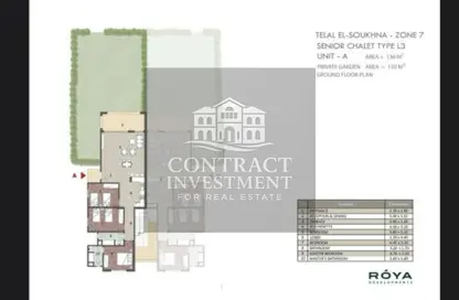 شاليه - 3 غرف نوم - 2 حمامات للبيع في تلال السخنة - العين السخنة - السويس