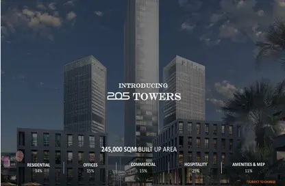 شقة - 2 غرف نوم - 2 حمامات للبيع في 205 اركان بالم - كمبوندات الشيخ زايد - الشيخ زايد - الجيزة