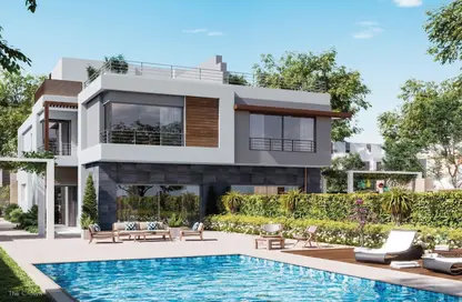 Villa - 4 Bedrooms - 6 Bathrooms for sale in Palm Hills Golf Extension - Al Wahat Road - 6 October City - Giza