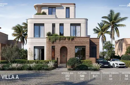 Villa - 5 Bedrooms - 7 Bathrooms for sale in Crescent Walk - 5th Settlement Compounds - The 5th Settlement - New Cairo City - Cairo