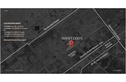 Apartment - 2 Bedrooms - 3 Bathrooms for sale in West days - 6 October City - Giza