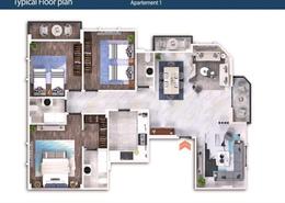 Apartment - 3 bedrooms - 3 bathrooms for للبيع in Central Axis St. - 5th District - 6 October City - Giza