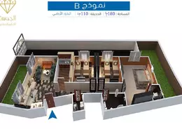 شقة - 3 غرف نوم - 3 حمامات للبيع في طريق بلبيس - خط 10 - الحي الثالث - مدينة العبور - القليوبية