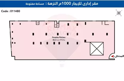 مساحات مكتبية - استوديو - 4 حمامات للايجار في سموحة - حي شرق - الاسكندرية