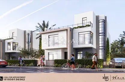 Twin House - 4 Bedrooms - 4 Bathrooms for sale in New Zayed City - Sheikh Zayed City - Giza