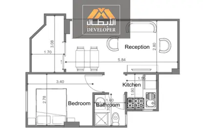 Apartment - 1 Bedroom - 1 Bathroom for sale in Al Ahyaa District - Hurghada - Red Sea
