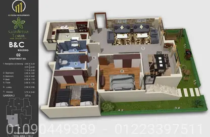 Apartment - 2 Bedrooms - 2 Bathrooms for sale in Bait Alwatan - New Obour City - Qalyubia