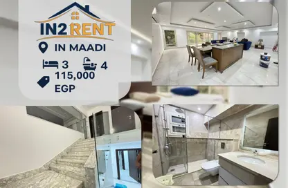 Duplex - 3 Bedrooms - 4 Bathrooms for rent in Sarayat Al Maadi - Hay El Maadi - Cairo Duplex - 3 Bedrooms - 4 Bathrooms for rent in Sarayat Al Maadi - Hay El Maadi - Cairo