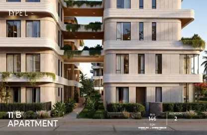 Apartment - 2 Bedrooms - 2 Bathrooms for sale in Crescent Walk - 5th Settlement Compounds - The 5th Settlement - New Cairo City - Cairo