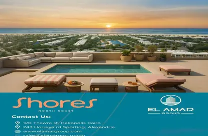 Chalet - 4 Bedrooms - 4 Bathrooms for sale in Shores North Coast - Qesm Ad Dabaah - North Coast Chalet - 4 Bedrooms - 4 Bathrooms for sale in Shores North Coast - Qesm Ad Dabaah - North Coast