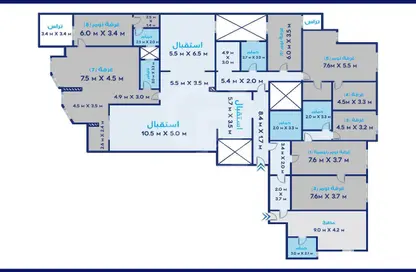 Apartment - 6 Bedrooms - 6 Bathrooms for sale in Al Geish Road - Glim - Hay Sharq - Alexandria