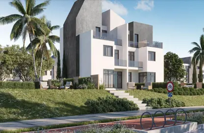 Twin House - 5 Bedrooms - 6 Bathrooms for sale in Rivers - New Zayed City - Sheikh Zayed City - Giza