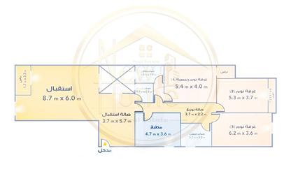 شقة - 3 غرف نوم - 3 حمامات للبيع في شارع كفر عبده - كفر عبده - رشدي - حي شرق - الاسكندرية