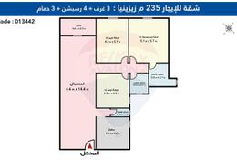 Apartment - 3 bedrooms for للايجار in Zezenia - Hay Sharq - Alexandria