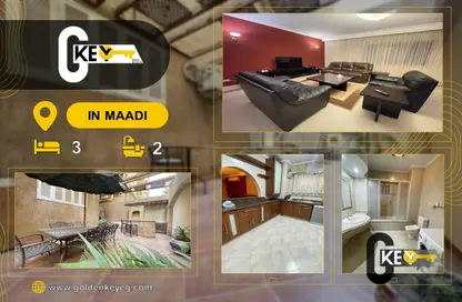Apartment - 3 Bedrooms - 2 Bathrooms for rent in Degla Square - Degla - Hay El Maadi - Cairo