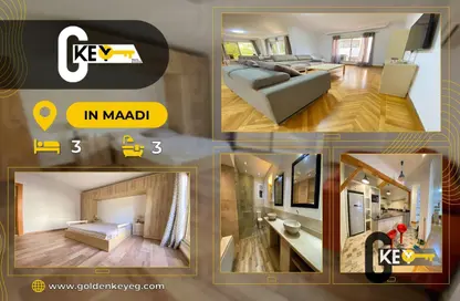 Apartment - 3 Bedrooms - 3 Bathrooms for rent in Sarayat Al Maadi - Hay El Maadi - Cairo