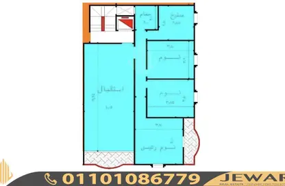 شقة - 3 غرف نوم - 1 حمام للبيع في شارع ملك حفني - ميامي - حي اول المنتزة - الاسكندرية
