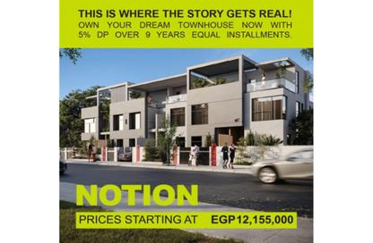 Townhouse - 3 Bedrooms - 3 Bathrooms for sale in Notion New Cairo - The 6th Settlement - New Cairo City - Cairo
