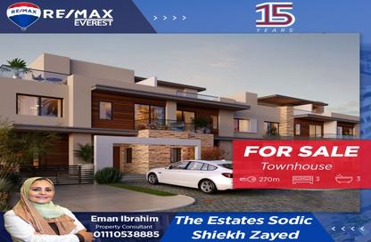 Townhouse - 3 Bedrooms - 3 Bathrooms for sale in The Estates - Sheikh Zayed Compounds - Sheikh Zayed City - Giza