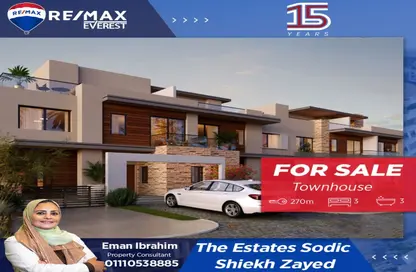 Townhouse - 3 Bedrooms - 3 Bathrooms for sale in The Estates - Sheikh Zayed Compounds - Sheikh Zayed City - Giza
