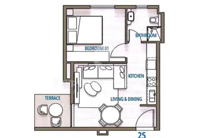 Chalet - Studio - 1 Bathroom for sale in South Med - Qesm Ad Dabaah - North Coast