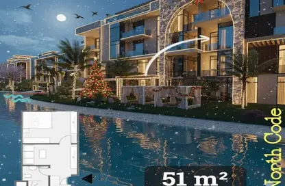 شاليه - غرفة نوم - 1 حمام للبيع في نورث كود - العلمين - الساحل الشمالي