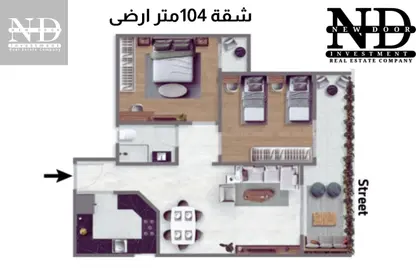 Apartment - 2 Bedrooms - 2 Bathrooms for sale in Rock Yard - Sheraton Al Matar - El Nozha - Cairo