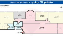 Apartment - 3 bedrooms for للبيع in Ahmed Shawky St. - Roushdy - Hay Sharq - Alexandria