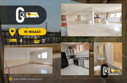 Apartment - 4 Bedrooms - 3 Bathrooms for rent in Sarayat Al Maadi - Hay El Maadi - Cairo