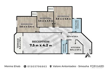 Apartment - 3 Bedrooms - 2 Bathrooms for sale in Valore Antoniades - Smouha - Hay Sharq - Alexandria