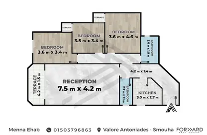 Apartment - 3 Bedrooms - 2 Bathrooms for sale in Valore Antoniades - Smouha - Hay Sharq - Alexandria
