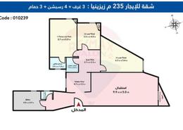 Apartment - 3 bedrooms - 3 bathrooms for للايجار in Zezenia - Hay Sharq - Alexandria