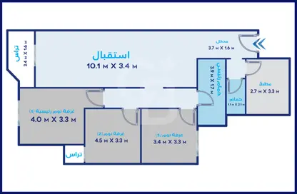 Apartment - 3 Bedrooms - 2 Bathrooms for sale in Smouha Prestige Compound - New Smouha - Smouha - Hay Sharq - Alexandria