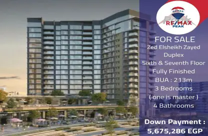 Duplex - 3 Bedrooms - 4 Bathrooms for sale in Zed Towers - Sheikh Zayed Compounds - Sheikh Zayed City - Giza