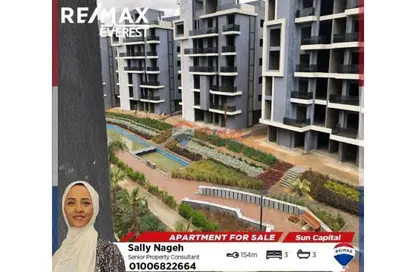 Apartment - 3 Bedrooms - 3 Bathrooms for sale in Sun Capital - Fayoum Desert road - 6 October City - Giza
