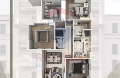 Apartment - 3 Bedrooms - 2 Bathrooms for sale in Taqseem Al khatab - Al Mansoura - Al Daqahlya
